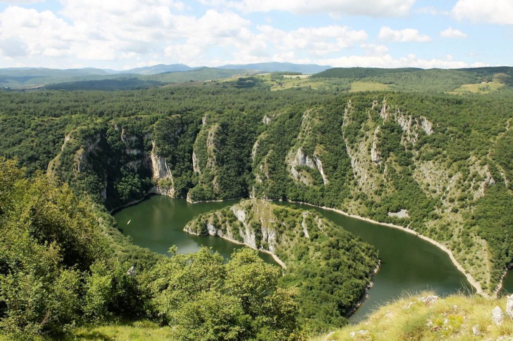 camping at Uvacko lake in Serbia