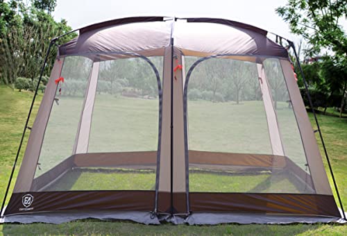 EVER ADVANCED 12' x10' Screen House Tent Netted Canopy Mesh Tents for Camping 8-10 Person Sun Shelter