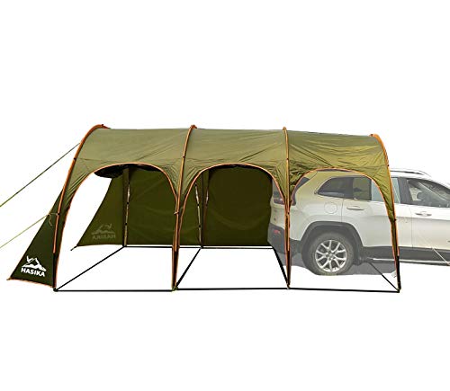 Car Camping Shade Awning Canopy for 8-10 Person Family Party Tent Picnic,BBQ,Friends Gathering Waterproof Lightweight Easy Setup 15 * 10 FT