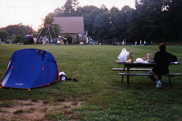 crowded campground