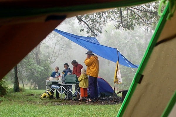 another tarp setup for rain