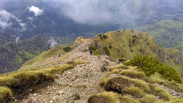 hiking Bucegi Mountains