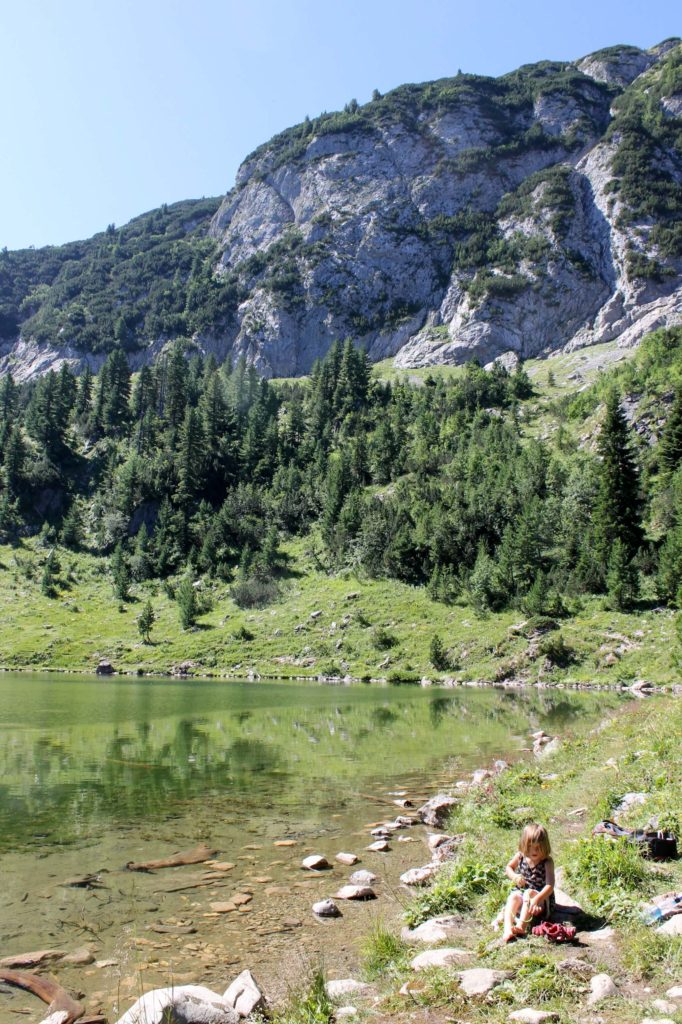 camping at leqinat lake in rugova gorge near peja in kosovo