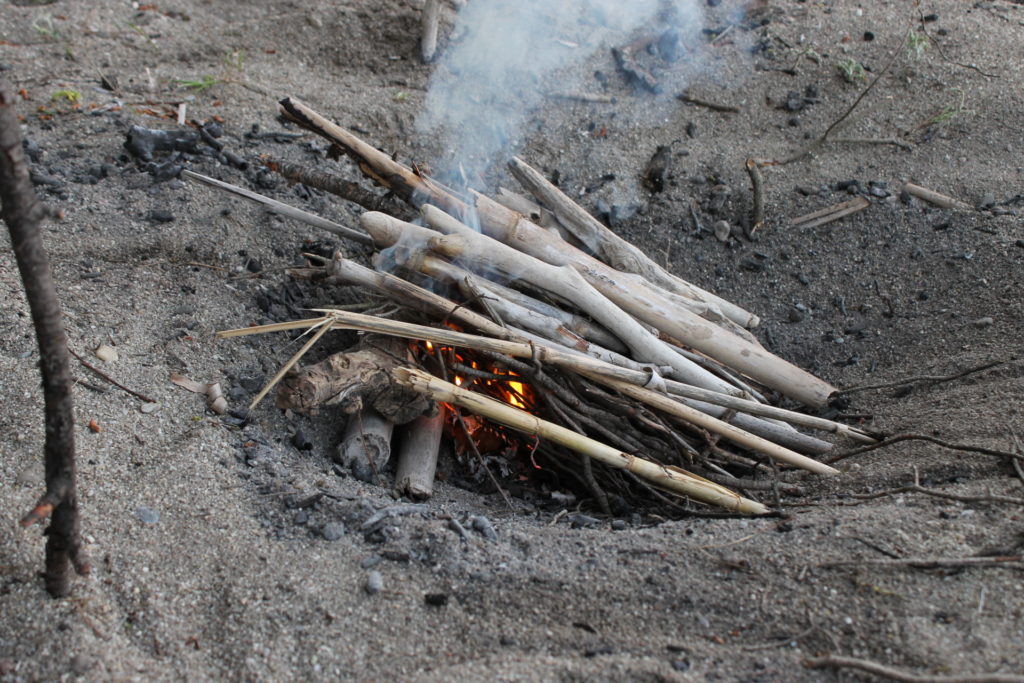 Lean-To Fire Lay