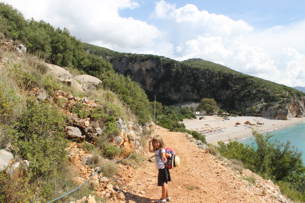 The road to Gjipe, with lots of bunkers along the way