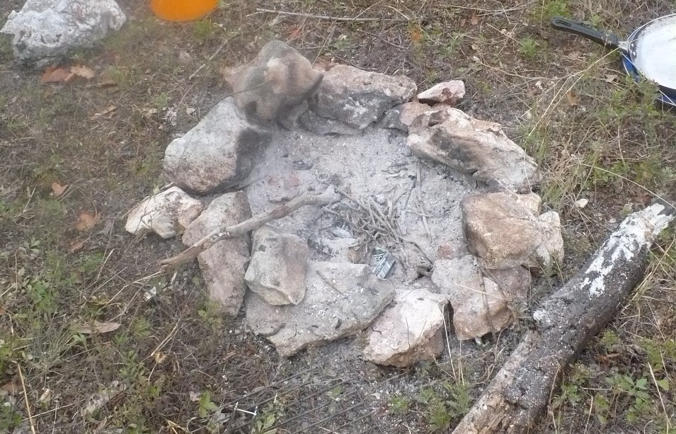 See all of that dry brush? That's why you need a fire ring or pit!