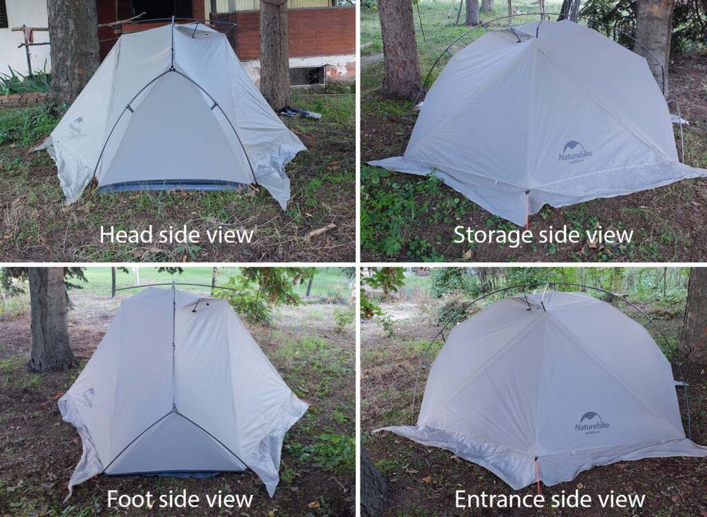 Naturehike Vik 1P tent from all sides