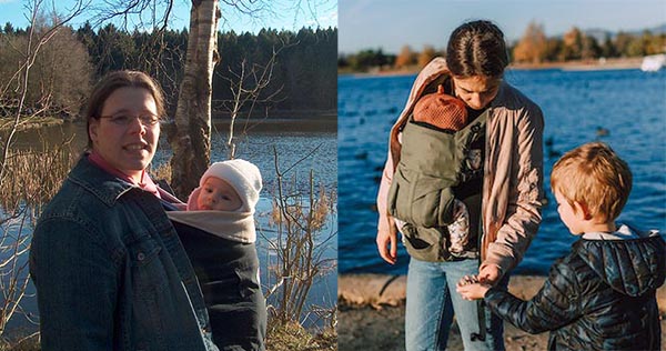 baby carrier goes underneath your jacket