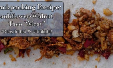 cauliflower taco meat dehydrator backpacking recipe