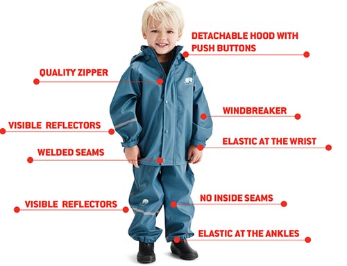 celavi two piece toddler rain suit