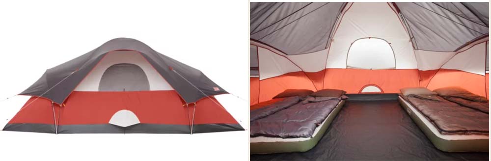 coleman red canyon 8p 3 room tent