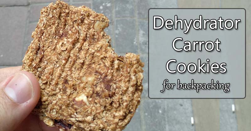 dehydrator carrot cookies for backpacking