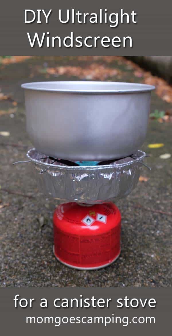 DIY ultralight windscreen for canister stove