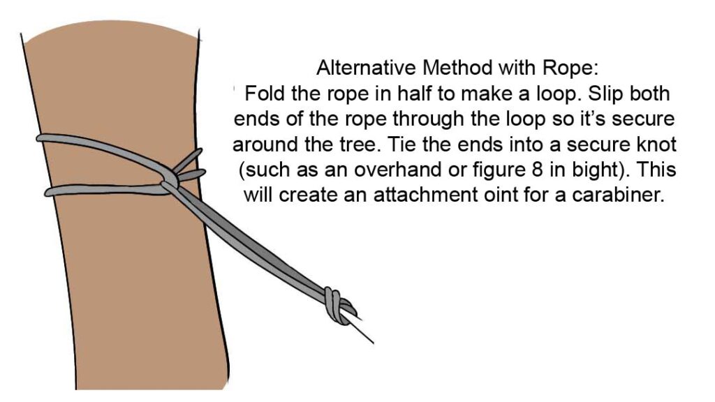 hang hammock with rope alternative method