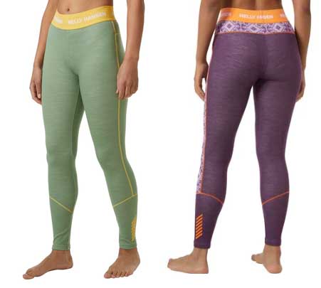 helly hansen base layer bottom womens front and back view