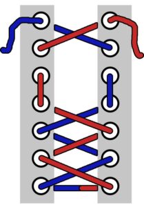 high midfoot boot lacing method