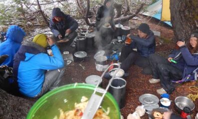 how to wash dishes backpacking