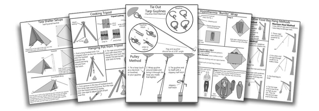 camping cheat sheets