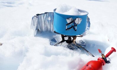 melt snow for water winter camping