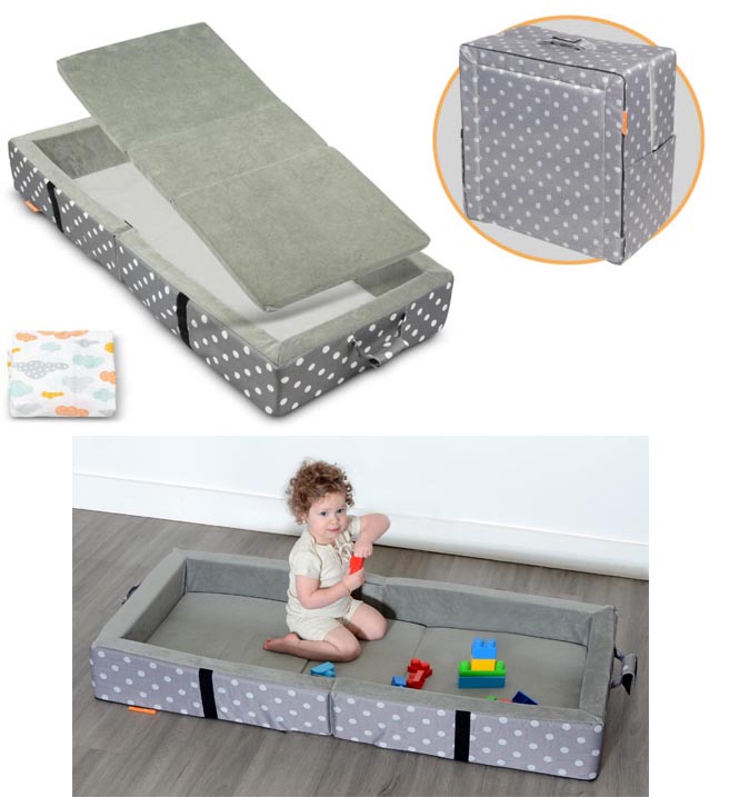 Milliard foam toddler camping bed with rails