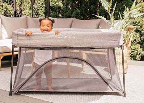 baby delight nod deluxe portable crib for camping