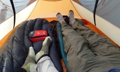 pad sliding in tent