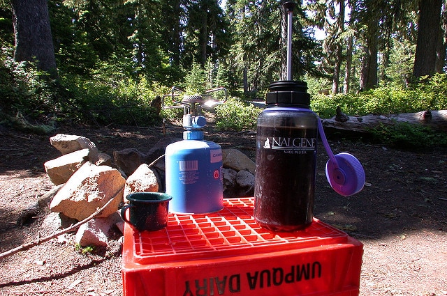 There is also this cool French press which goes on a Nalgene bottle - Buy Here