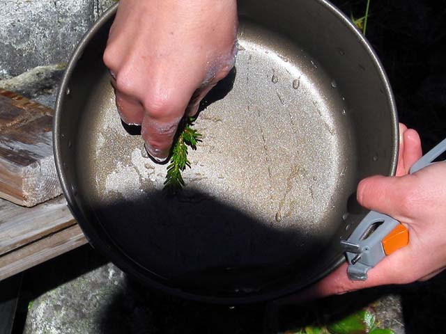 wash dishes backpacking