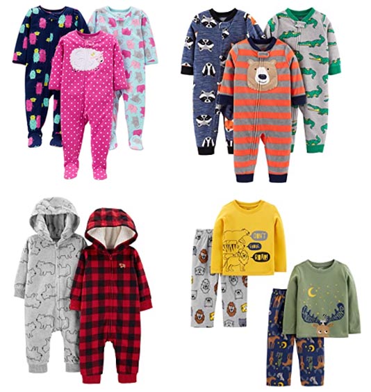 simple joys fleece pajamas by carters for camping