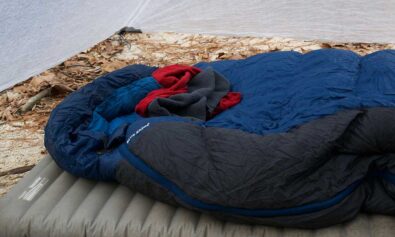 sleep in two sleeping bags to make one warmer bag