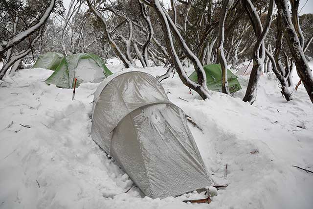 small or large tent for cold weather camping