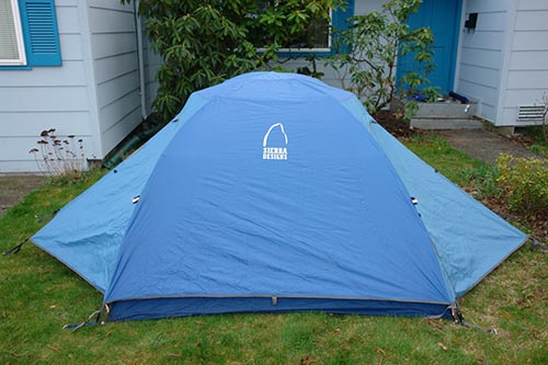 tent with fly attached